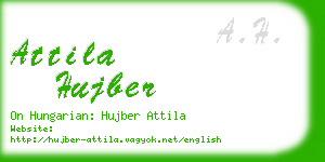 attila hujber business card